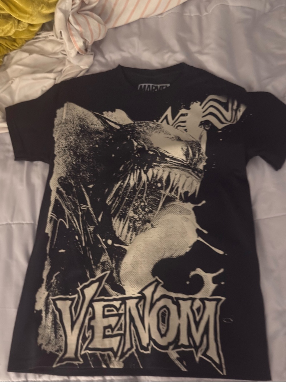 Marvel Black & White Venom Graphic Kids Tee